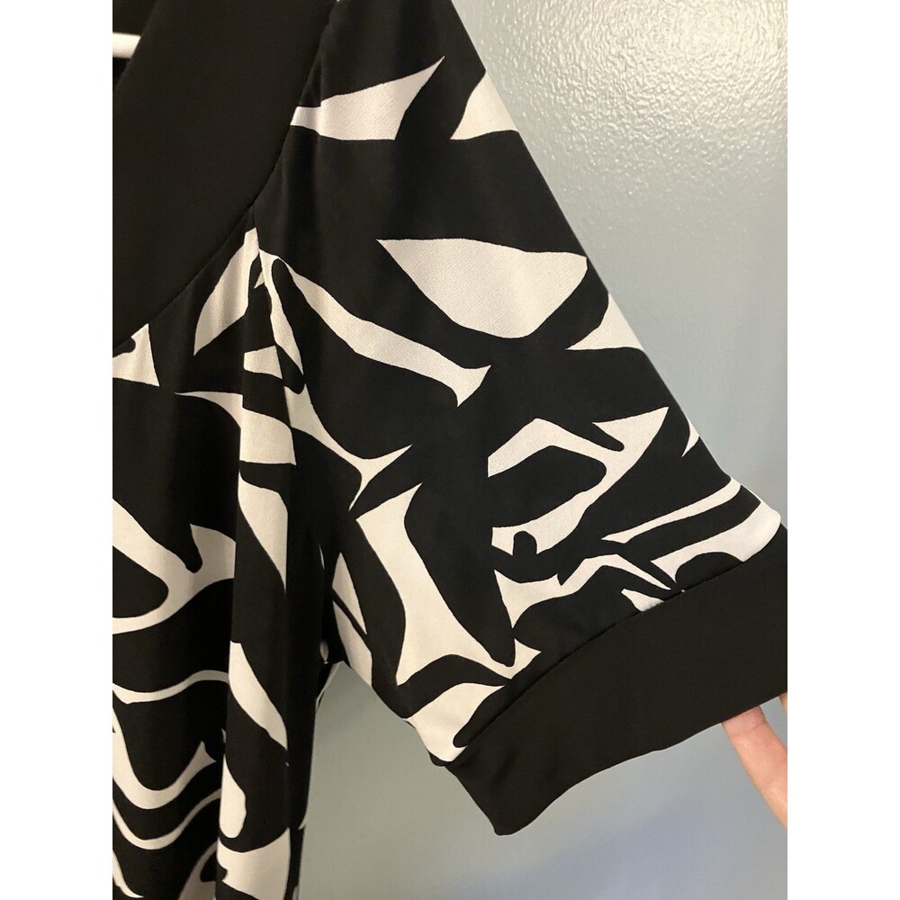 Coldwater Creek Black/White Geometric Tunic Dress Size XL - Picture 6 of 8